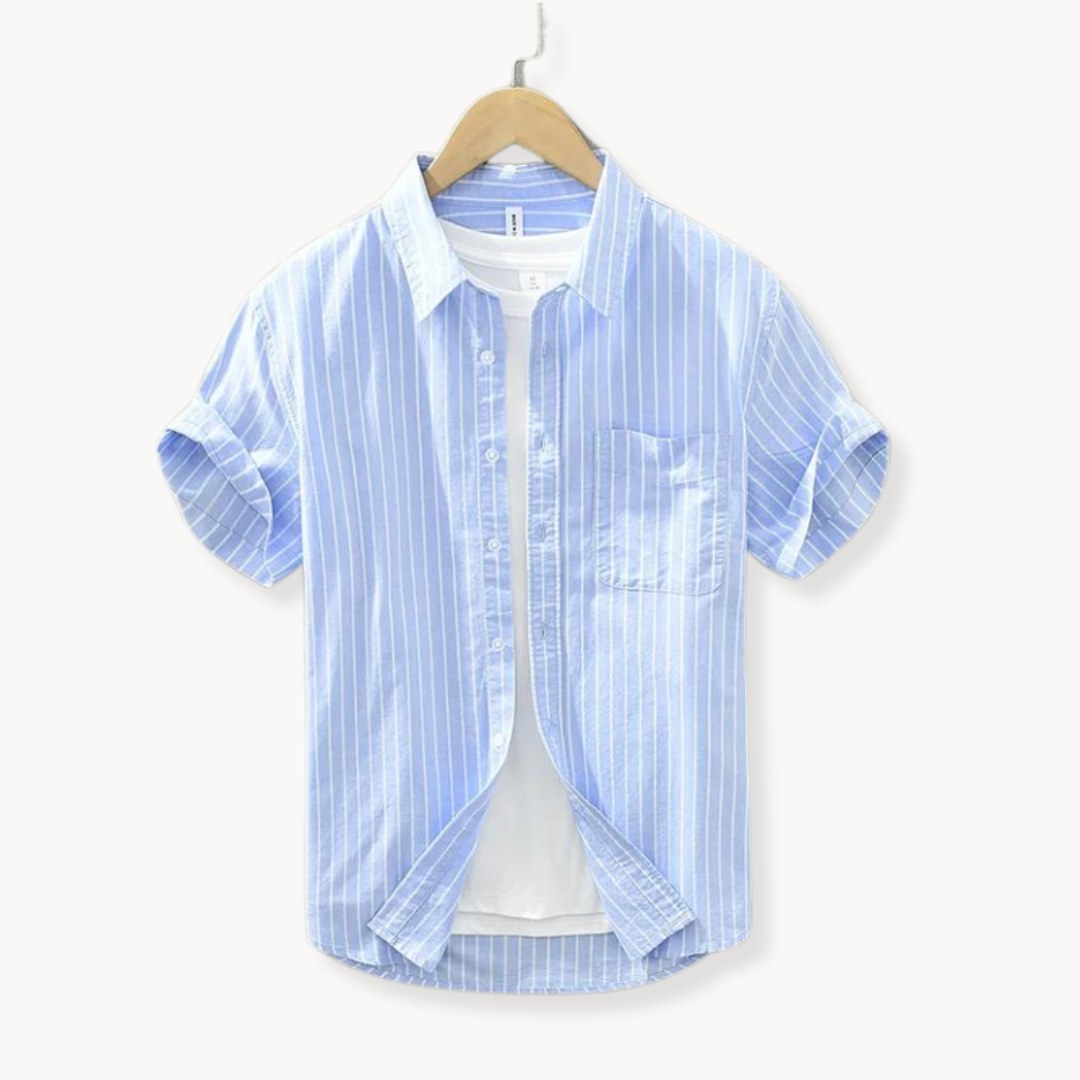 Retro Striped Cotton Shirt