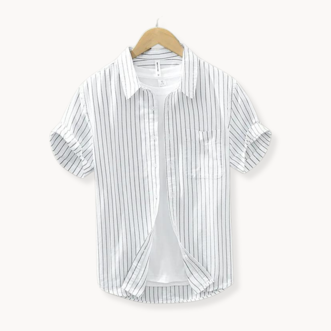 Retro Striped Cotton Shirt