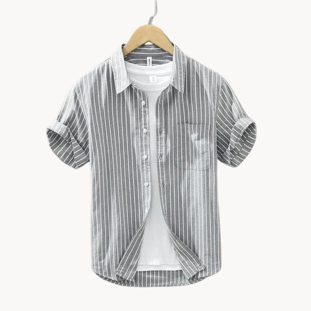 Retro Striped Cotton Shirt