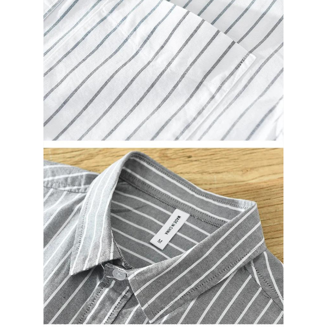 Retro Striped Cotton Shirt