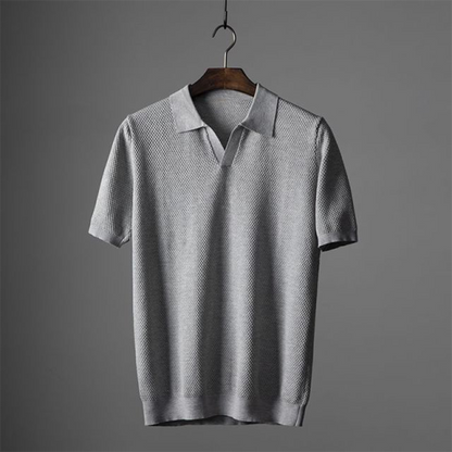 Peruvian Cotton Knit Polo Shirt