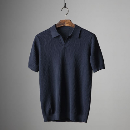 Peruvian Cotton Knit Polo Shirt