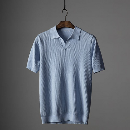 Peruvian Cotton Knit Polo Shirt