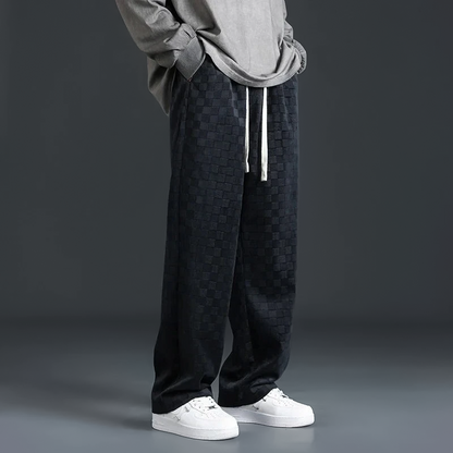 Casual Soft Checkered Joggers