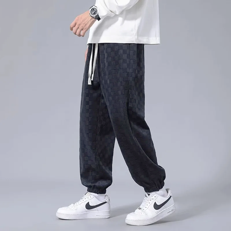 Casual Soft Checkered Joggers