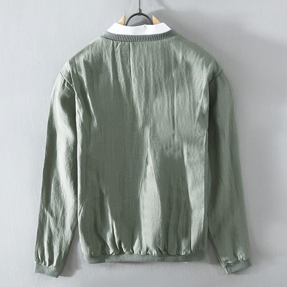 SpringAura 100% Linen Relaxed Jacket