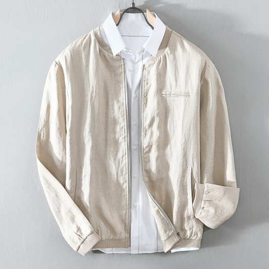 SpringAura 100% Linen Relaxed Jacket