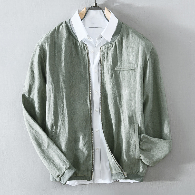 SpringAura 100% Linen Relaxed Jacket